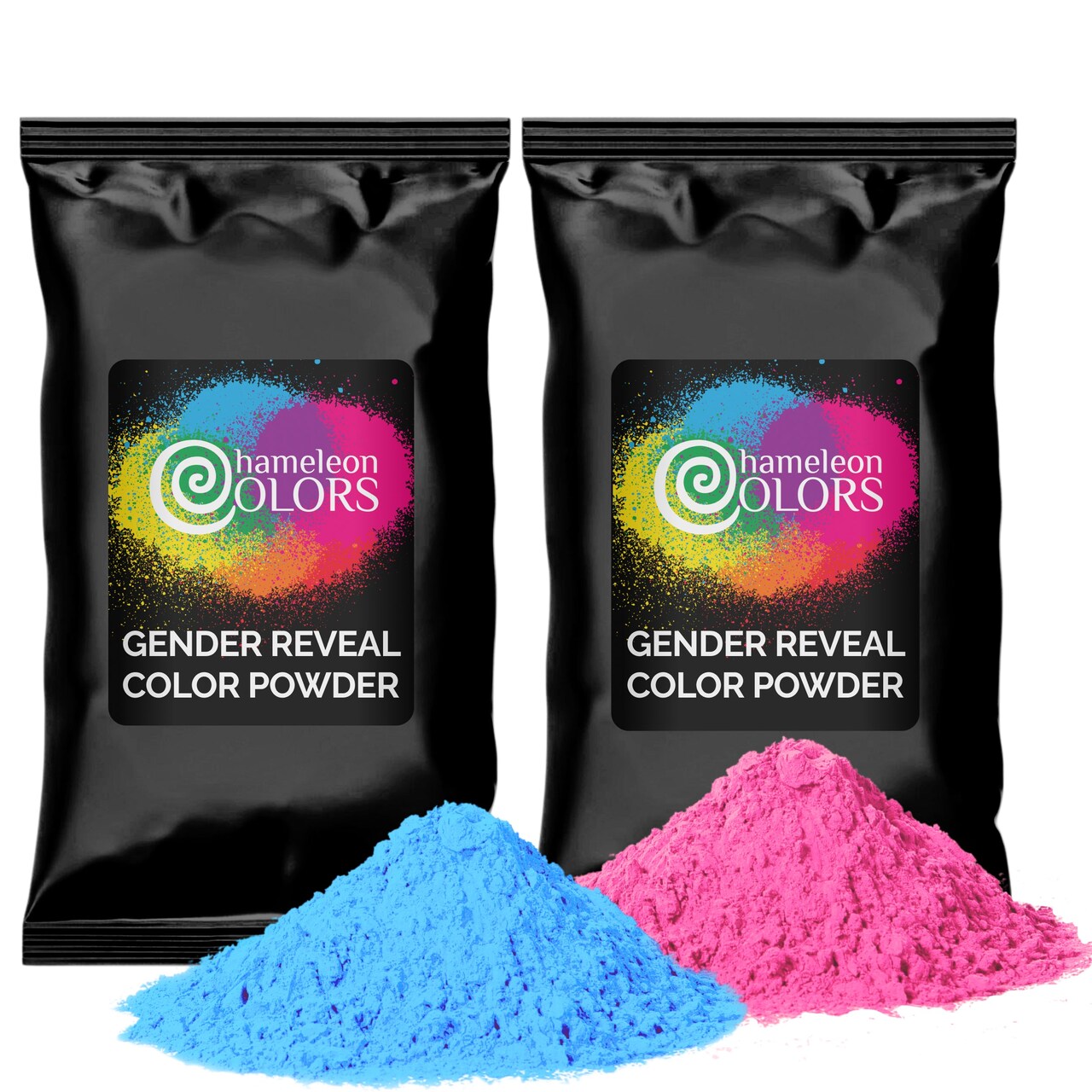 Gender Reveal Powder | 1 Pound Blackout Bags | 1 Pink & 1 Blue